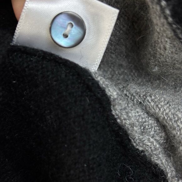 Cashmere by Charter Club Cardigan Sweater Womens L Colorblock 2 Ply HOLES STAINS - Picture 13 of 14